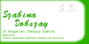 szabina dobszay business card